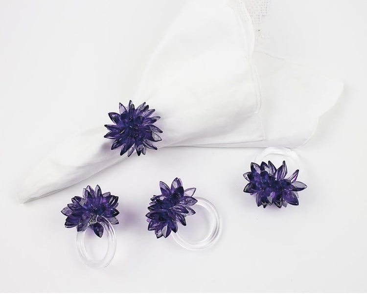 Crystal Design Collection Napkin Rings (4 Count)
