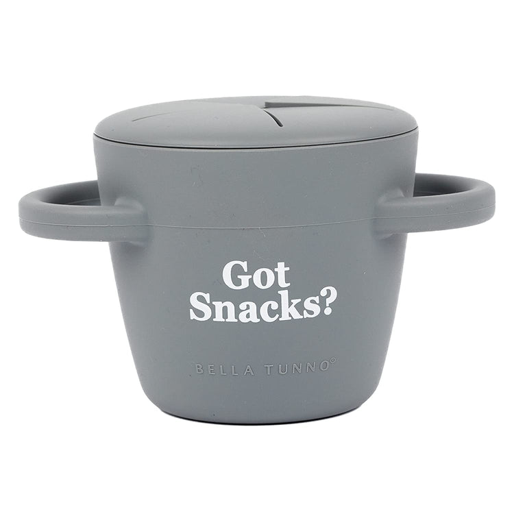 Bella Tunno Snack Cups for Toddlers, Silicone Spill Proof Food Container with Lid, Babies & Kids 6-12 Months, Got Snacks