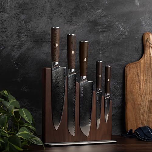 Magnetic Kitchen Knife Block Set (7 Count)