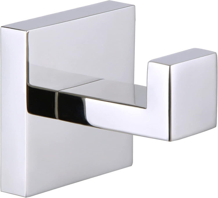 Angle Simple Towel Hook for Bathroom, SUS 304 Stainless Steel Shower Bath Towel Robe Hanger, Wall Coat Hook, Polished Chrome