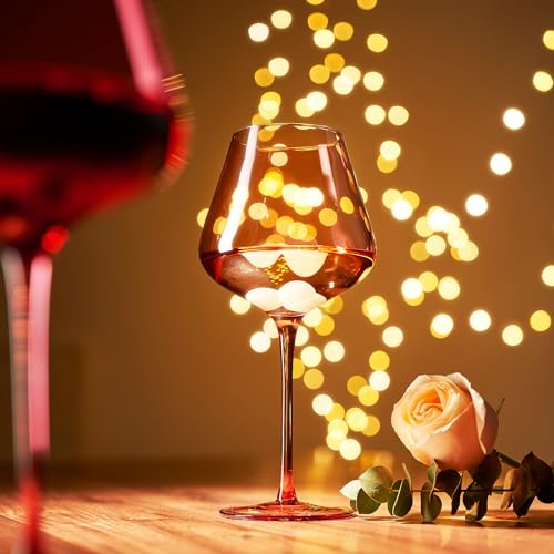 Romance Red & Pink Crystal Wine Glasses