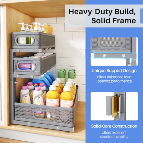Under Sink Organizer (2-Pack / Gray)