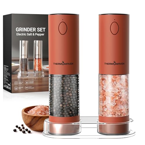 Electric Salt and Pepper Grinder Set (Large / Burnt Orange)