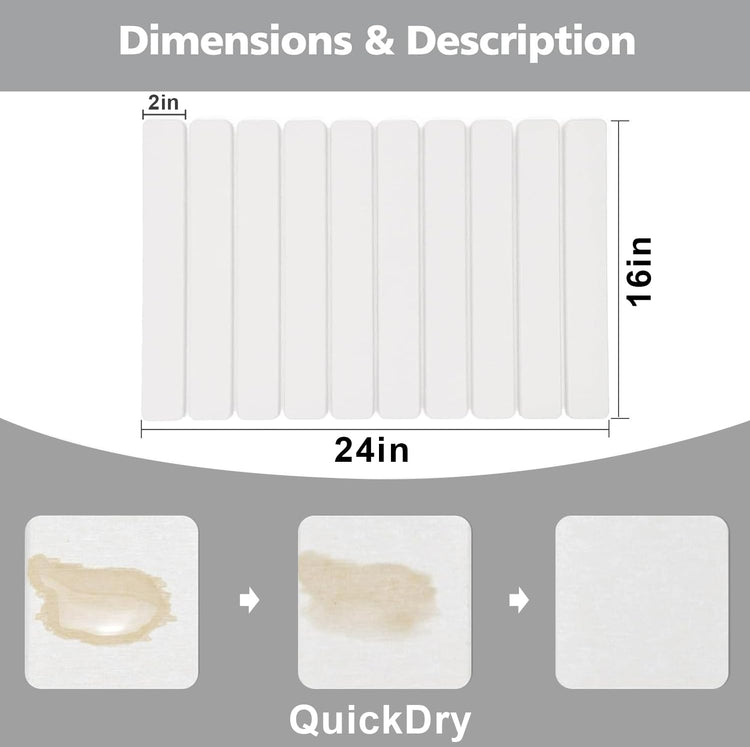 Large Stone Dish Drying Mat for Kitchen Counter