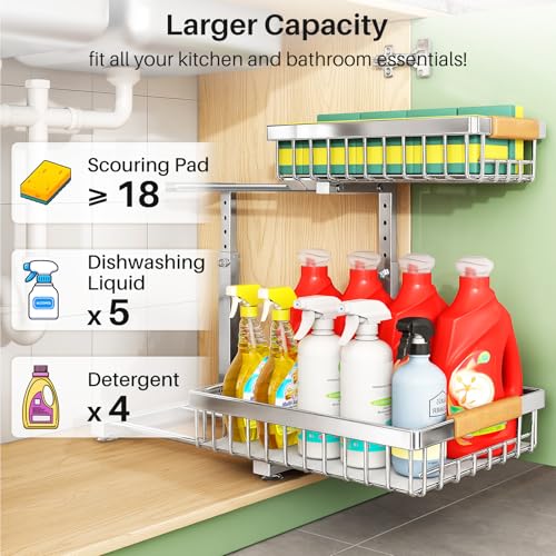 Under Sink Organizer (Silver / 1 Pack)