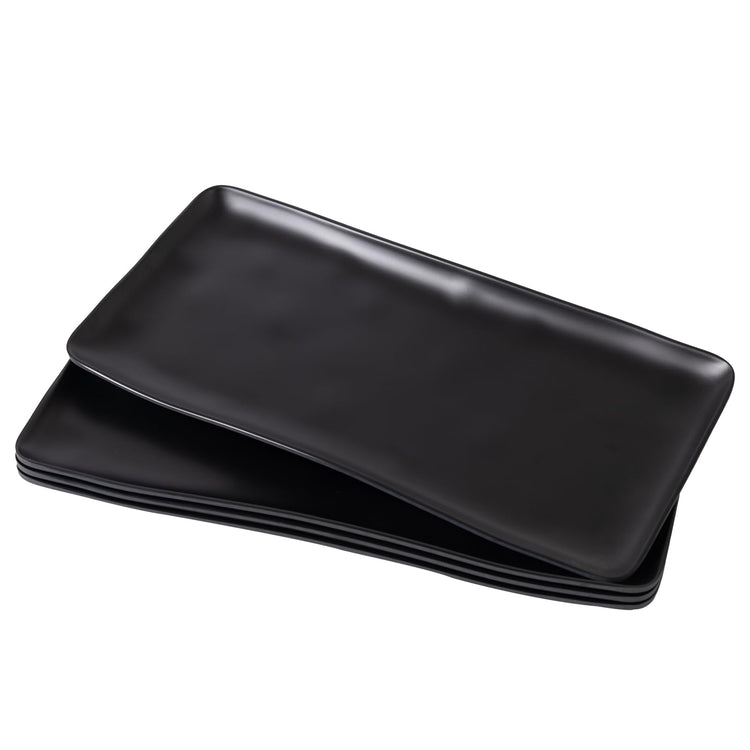 Melamine Rectangular Serving Platters and Trays set (4 Count)