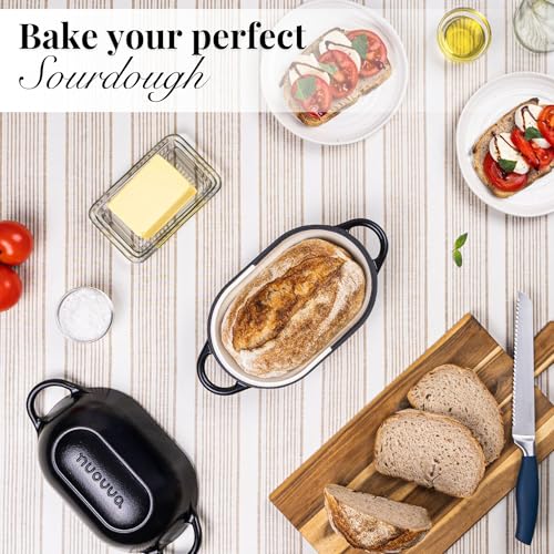 Dutch Oven For Sourdough Bread Baking (24cm x 16cm / Black)