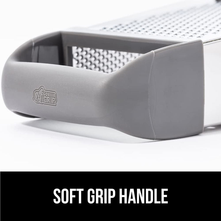XL 4 Sided Stainless Steel Cheese Grater With Measurement Container
