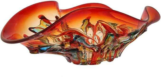 GlassOfVenice Murano Glass Mars Centerpiece Bowl
