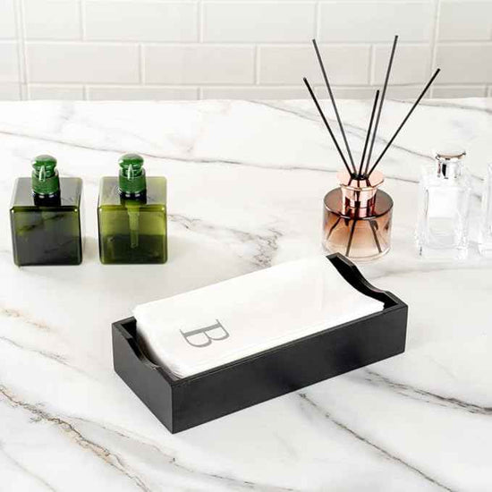 Luxenap 15.8 X 7.9 Inch Linen-Feel Guest Towels, 2000 Lettered Hand Towels - Silver Letter 'B', Sans Serif Font, White Paper Dinner Napkins, airlaid, For Restrooms And Tables - Restaurantware