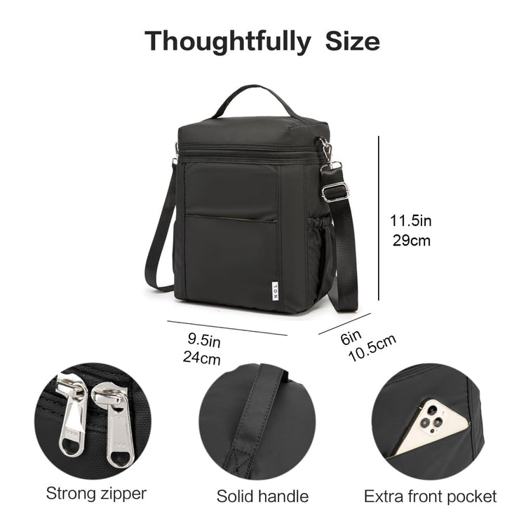 NOL Insulated Lunch Bags for Women Cooler Bag Lightweight Nylon Waterproof Lunch Box for Work