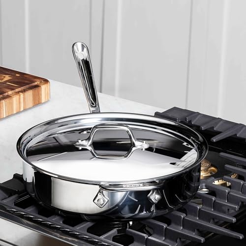 D3 Stainless Steel 4 Qt Sauté Pan with Lid