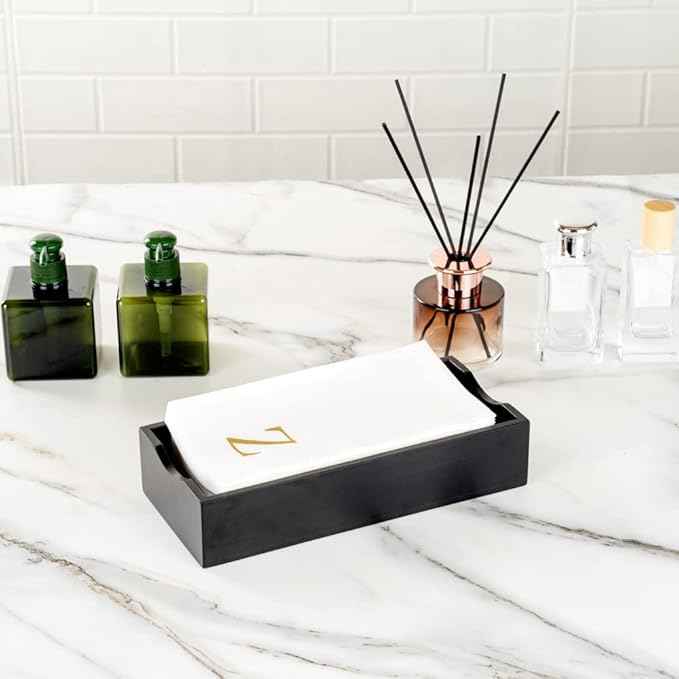 Luxenap 15.8 X 7.9 Inch Linen-Feel Guest Towels, 2000 Lettered Hand Towels - Gold Letter 'Z', Sans Serif Font, White Paper Dinner Napkins, airlaid, For Restrooms And Tables - Restaurantware