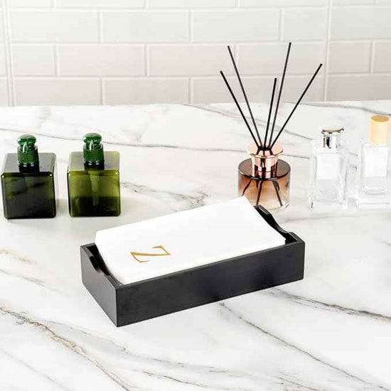 Luxenap 15.8 X 7.9 Inch Linen-Feel Guest Towels, 50 Lettered Hand Towels - Gold Letter 'Z', Sans Serif Font, White Paper Dinner Napkins, airlaid, For Restrooms And Tables - Restaurantware