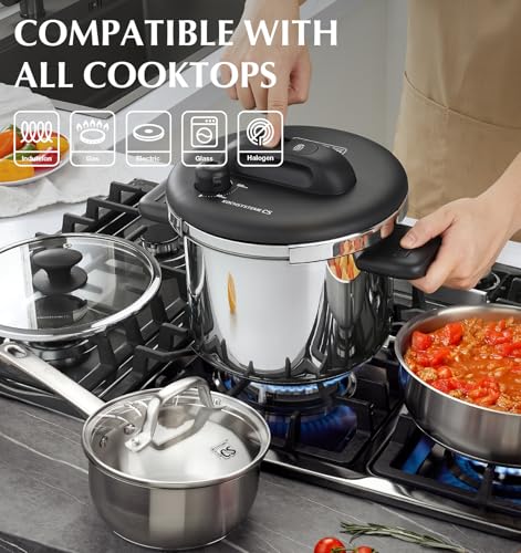 14 Piece Stainless Steel Cookware Set with Pressure Cooker