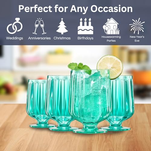 15oz Unbreakable Premium Drinking Glasses Set of 4