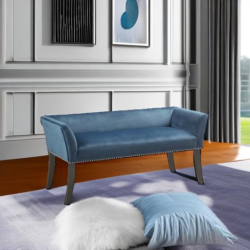 Accent Bench Upholstered with Nailhead Trim