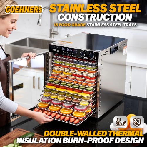 Commercial Food Dehydrator Machine 15 Trays