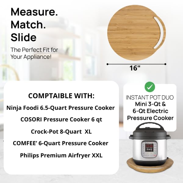 Elegant Round Sliding Tray for Your Pressure Cooker
