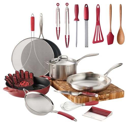 FlavCity 19 Piece Essential Cookware Set