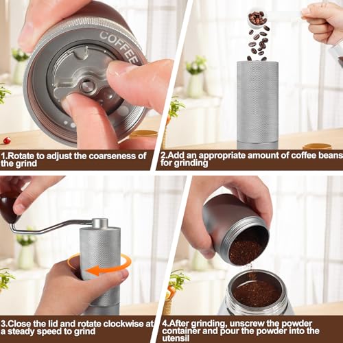 Manual Coffee Grinder Gift Box Non (Non-detachable / Silver)