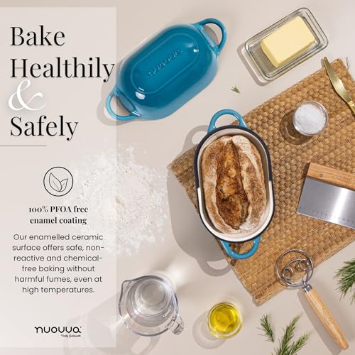 Dutch Oven For Sourdough Bread Baking (24cm x 16cm / Light Blue)