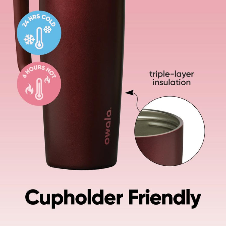 SmoothSip Slider Stainless Steel Insulated Travel Mug with Handle