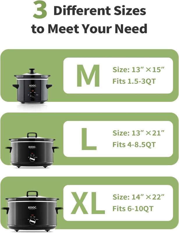 10 Count Slow Cooker Liners 13" x 21" Large Size Fits 3