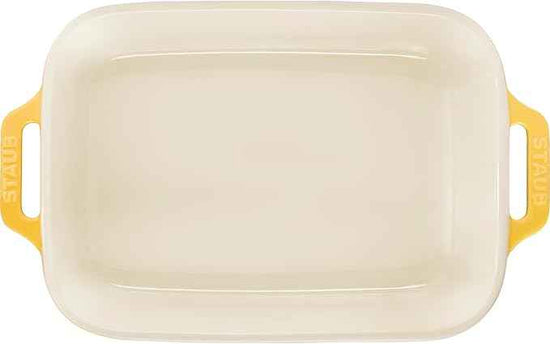 STAUB Ceramic 3-pc Rectangular Baking Dish Set - Citron