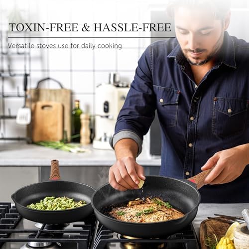 9.5 Inch Nonstick Frying Pan with Lid
