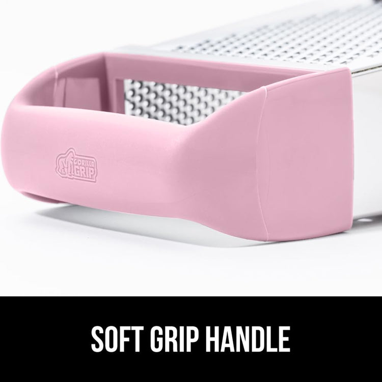 XL 4 Sided Stainless Steel Cheese Grater With Measurement Container