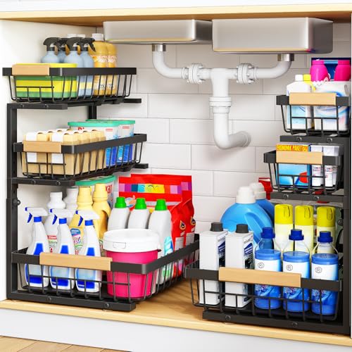 Under Sink Organizer (2-Pack / Black)