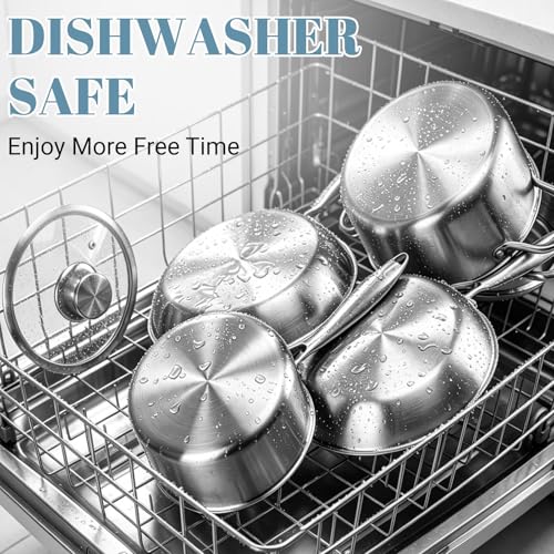 Tri Ply Stainless Steel Cookware Set with Steamer (21 Count)