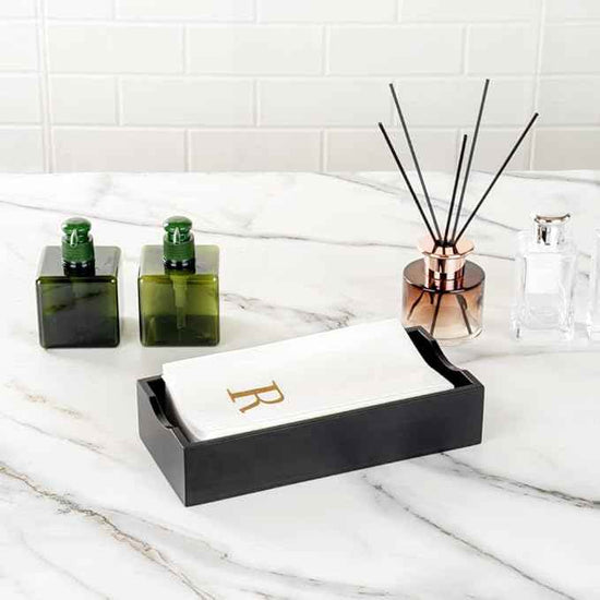 Luxenap 15.8 X 7.9 Inch Linen-Feel Guest Towels, 2000 Lettered Hand Towels - Gold Letter 'R', Sans Serif Font, White Paper Dinner Napkins, airlaid, For Restrooms And Tables