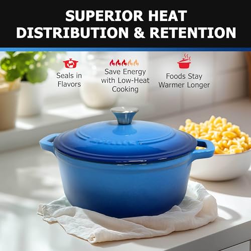Mueller 6qt Enameled Cast Iron Dutch Oven