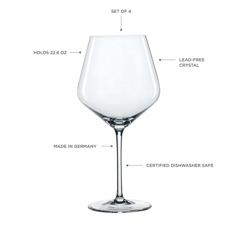 Style Burgundy Wine Glasses (4 Count)