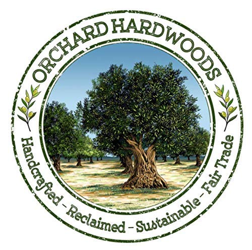 22" ORCHARD HARDWOODS Rustic Handmade Bark Edge Olive Wood Charcuterie Board