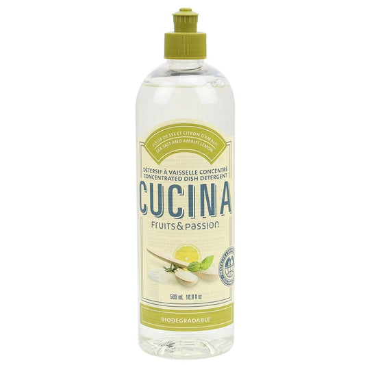 Fruits & Passion Cucina Dish Soap Detergent Refill Sea Salt and Amalfi Lemon (16.9 Fl Oz)