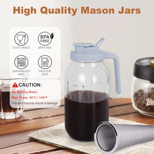 Cold Brew Coffee Maker (Gray / 64 Ounces)