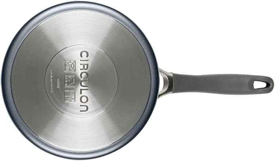 Circulon A1 Series with ScratchDefense Technology Nonstick Induction Straining Sauce Pan with Lid, 2 Quart, Graphite