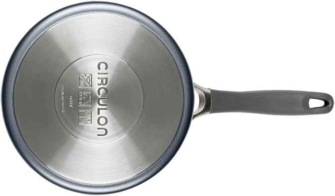 Circulon A1 Series with ScratchDefense Technology Nonstick Induction Straining Sauce Pan with Lid, 2 Quart, Graphite