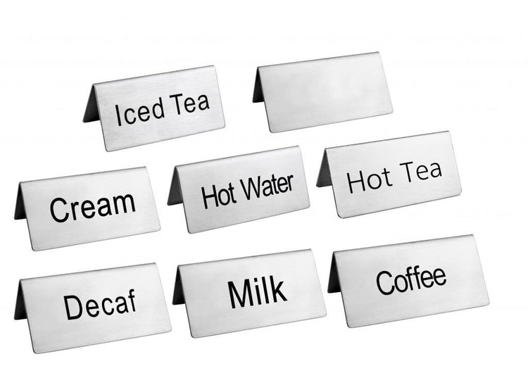Stainless Steel Table Tent Sign Combo (8 Count)