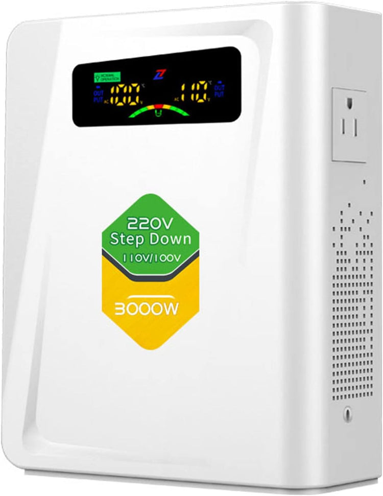 Power Converters 220v to 110v Step Down Transformer Voltage 3000w, No Noise, Ten Protection Functions, Suit for Air Fryer, Coffee Maker,for US Appliance Used in Europe