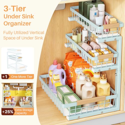 Under Sink Organizer (2-Pack / LightBlue)