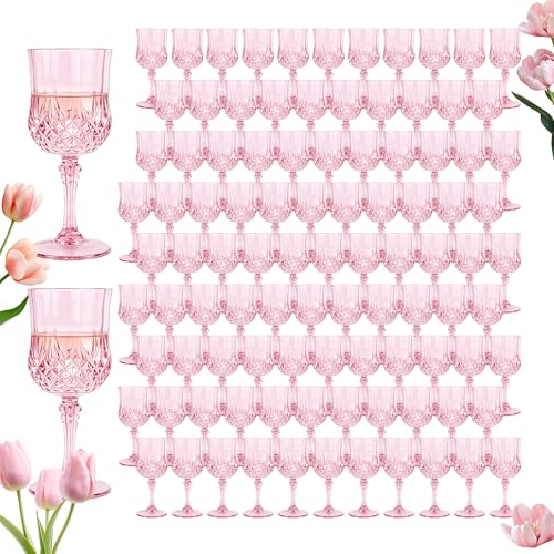 100Pack Plastic Wine Glasses (100 Count)