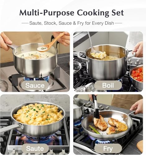 Stainless Steel Pots and Pans Set