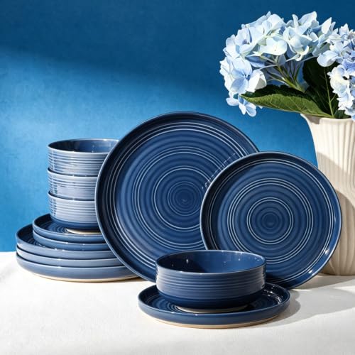 Ceramic Dinnerware Set for 4 (Abyssal Blue)