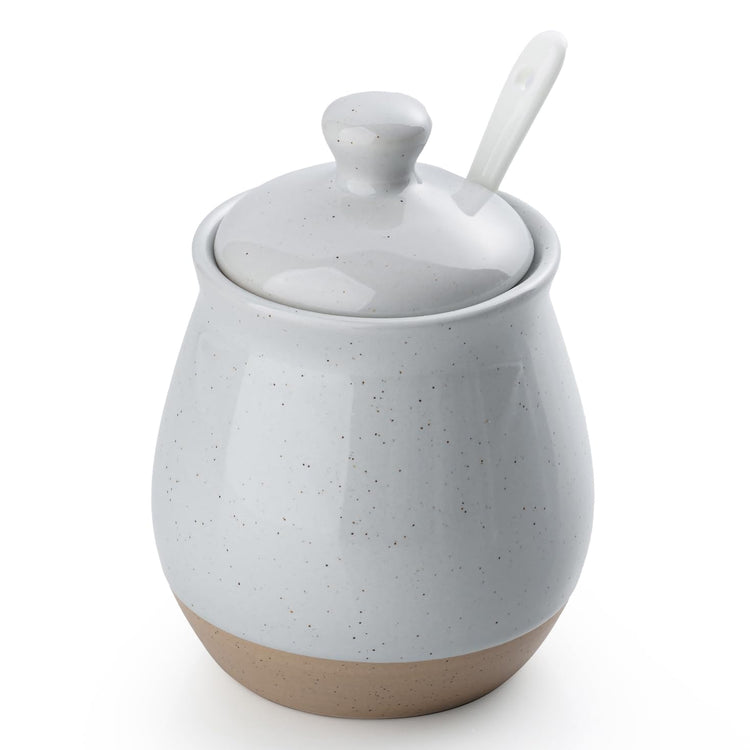 10oz Sugar Bowl with Lid and Spoon