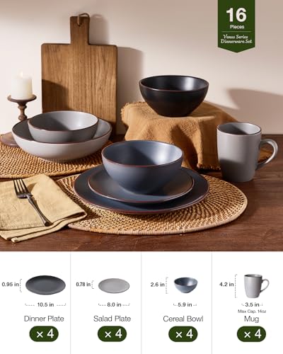 Venus Dinnerware Sets with Mugs (Multicolor / Serves 4 (16pc w/ Mug))