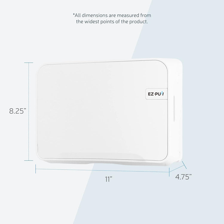 EZbrnd Wall Mount MULTIFOLD Paper Towel Dispenser for Kitchen/Bathroom/Office/RV/Airbnb, White, 3200-EZ